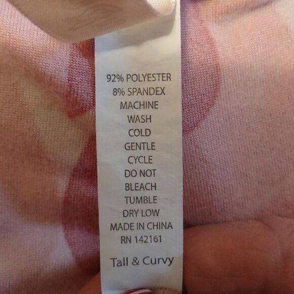 LuLaRoe‎ Women's size L Tall & Curvy pink red heart leggings stretch pants - Picture 4 of 6